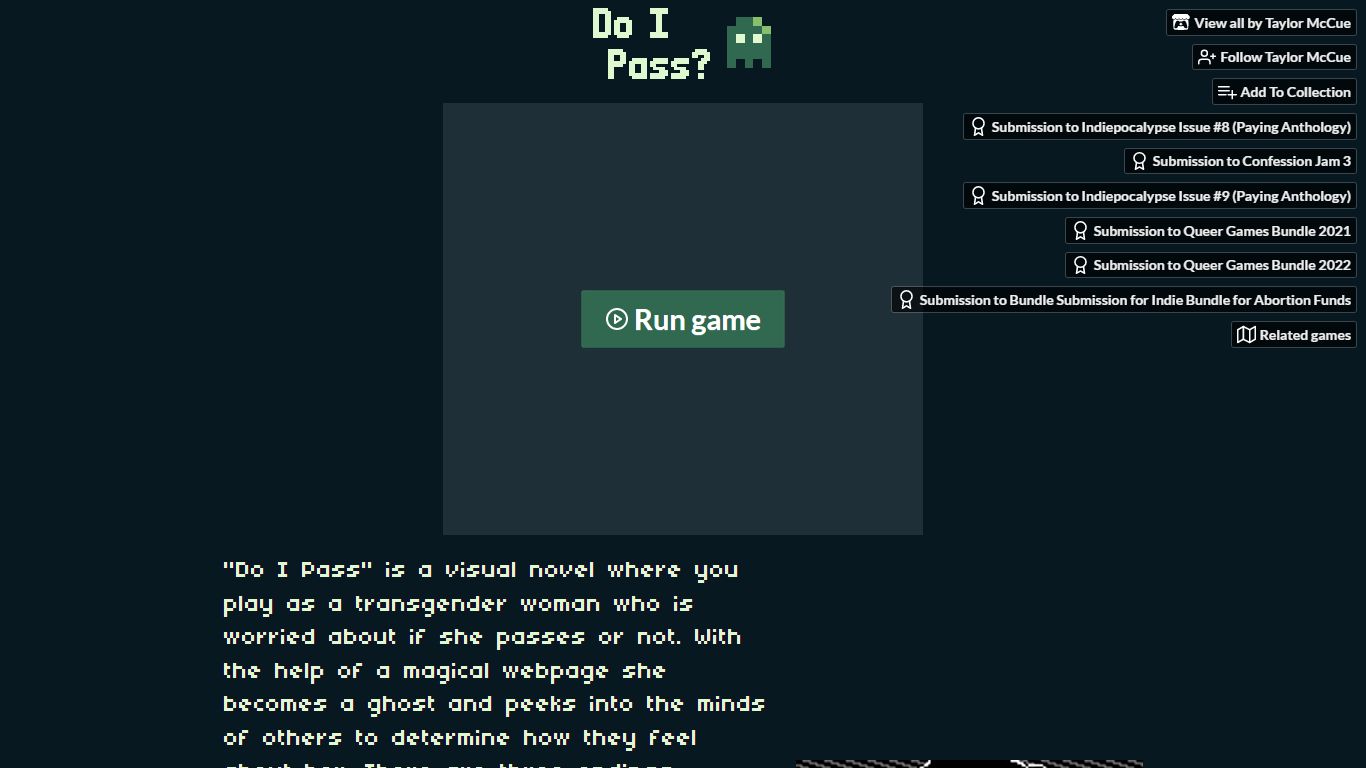 Do I Pass? by Taylor McCue - Itch.io